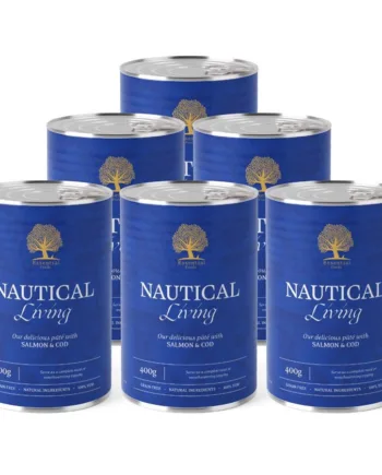 Kornfri hundepaté med laks og torsk - 400g på tilbud!