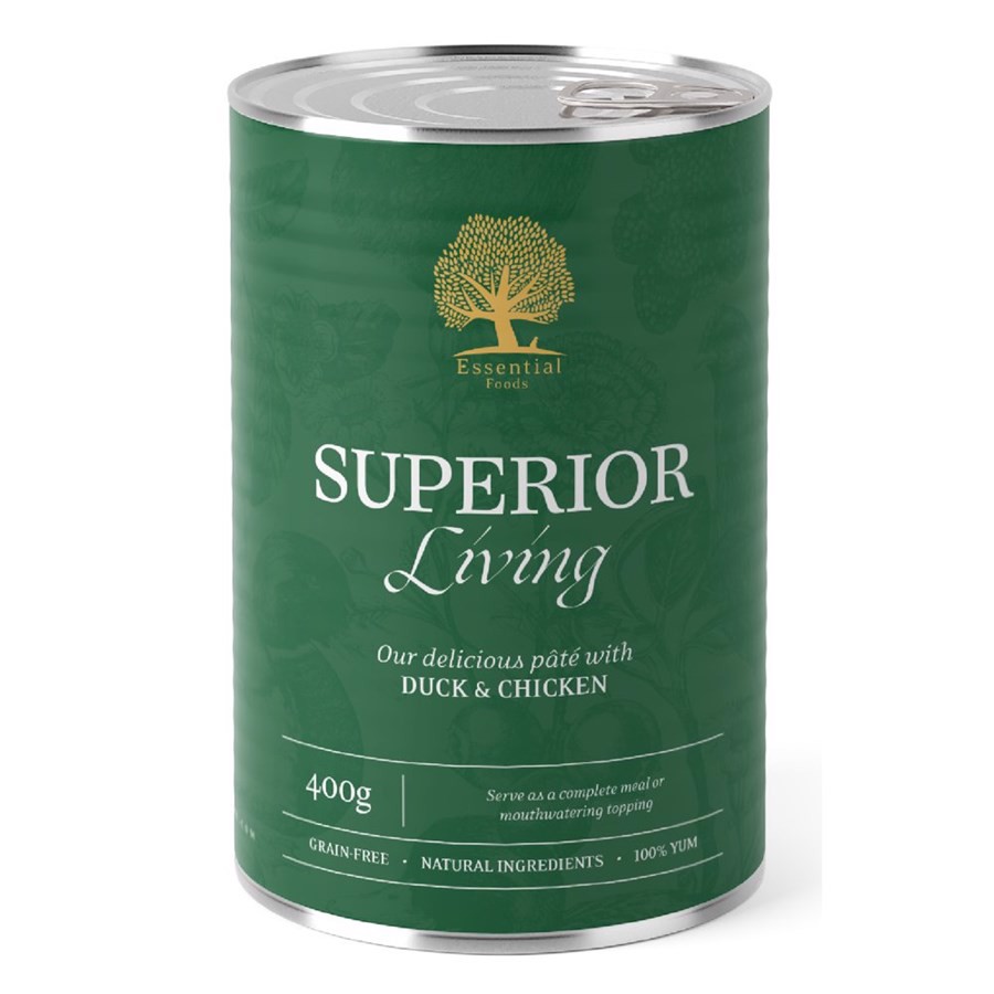 Essential Superior Living Paté til Hunde 400g – Kornfri Måltid