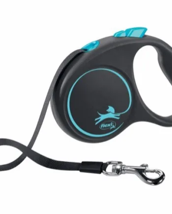 Flexi Båndline 5m til Hunde – Blå med Kontrol og Stil