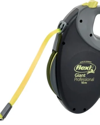 Flexi Neon Båndline 10m – Neon Gul til Store Hunde