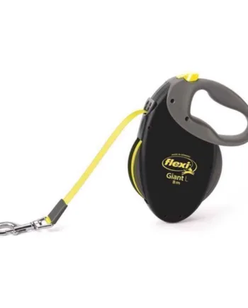 Flexi Neon Båndline 8m - Sikker Hundeluftning i Neon Gul