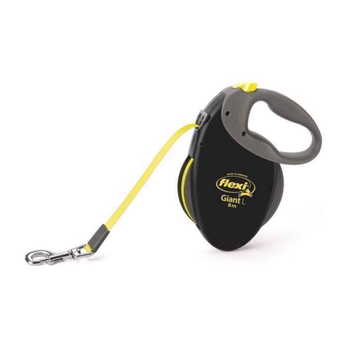Flexi Neon Båndline 8m - Sikker Hundeluftning i Neon Gul