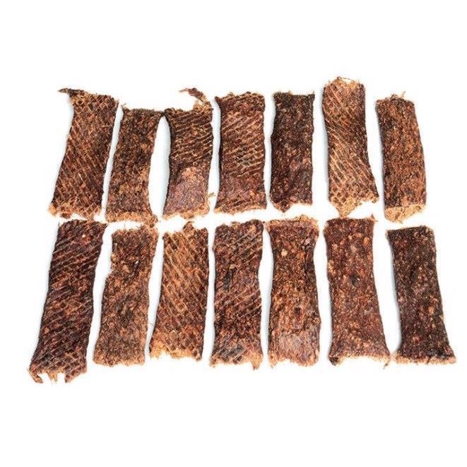 Ovnbagte Hestekødstrips 200g – Sund Hundesnack Tilbud