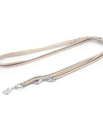 Hunter Power Grip Føreline til Hunde – Beige Nylon