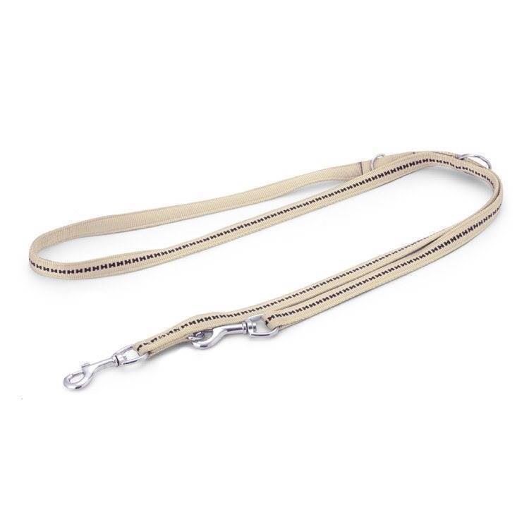 Hunter Power Grip Føreline til Hunde – Beige Nylon