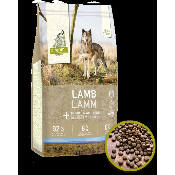 Isegrim Kornfrit Hundefoder med Lam 12 Kg - Sundt Foder!