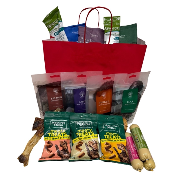 Julegavepose med Naturlige Hundesnacks - Perfekt Forkælelse!