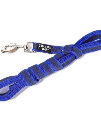 K9 Super-grip Hundeline – Blå uden håndtag, på tilbud!