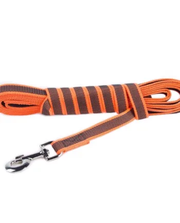 K9 Super-grip Hundeline 5m – Orange/Grå til Kontrol