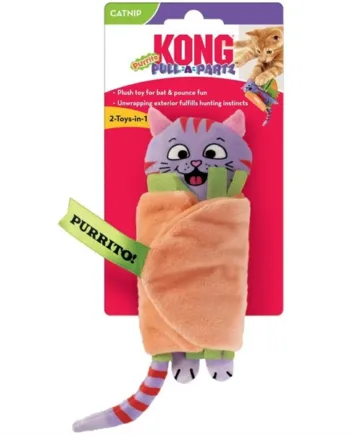 Kong Pull-a-partz Purrito Bamse – Interaktivt kattelegetøj