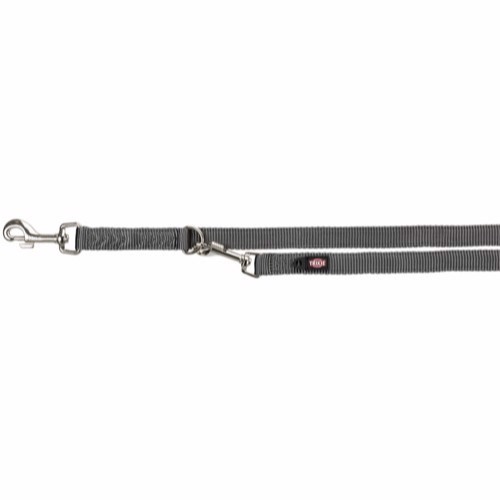 Kraftig Justerbar Nylon Hundeline - 2 Meter i Grafit