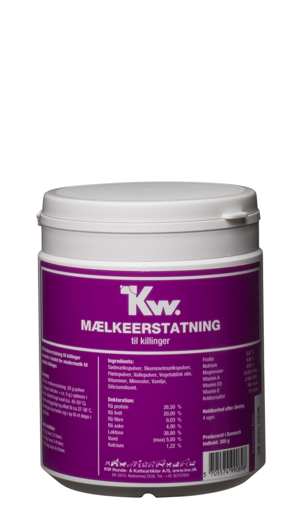Kw Mælk-erstatning til Killinger 300g - Ideel til Nyfødte!