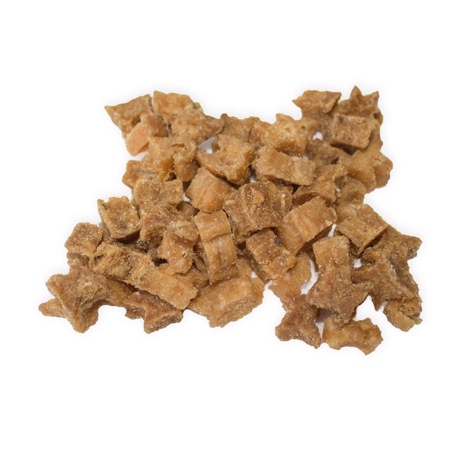 Sunde lakseterninger til hunde – Fiskesnack 100g