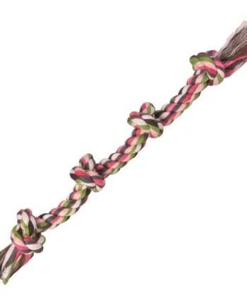 Flerfarvet hundelegetøj med knuder – Trixie 54 cm