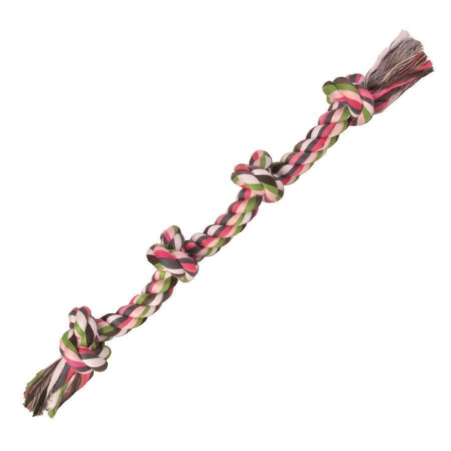 Flerfarvet hundelegetøj med knuder – Trixie 54 cm