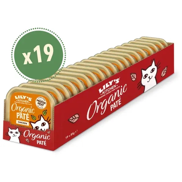 Økologisk Kylling Paté til Katte - 19x85g fra Lilys Kitchen