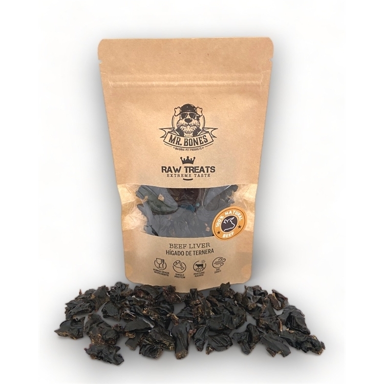 Mr. Bones Naturlig Okselever Snack til Hunde og Katte - 45g