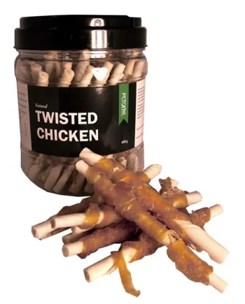 Naturlige Kyllingetwists til Hunde – Snacktilbud 400 g