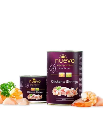 Nuevo Kylling og Rejer Vådfoder til Kat - 400g Deluxe