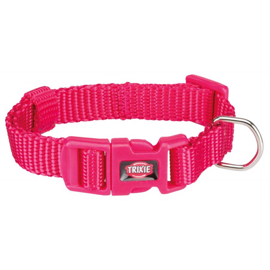 Holdbart Fuchsia Nylon Halsbånd til Hunde – Stil og Komfort