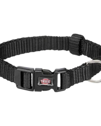 Justerbart Sort Nylon Halsbånd til Hunde – Holdbart Design
