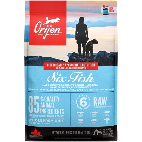 Orijen Six Fish Hundefoder til Voksne Hunde - Uovertruffen Tilbud!