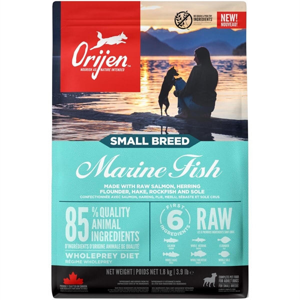 Orijen Hundefoder til Små Racer med Fisk 2 Kg - Kvalitet!