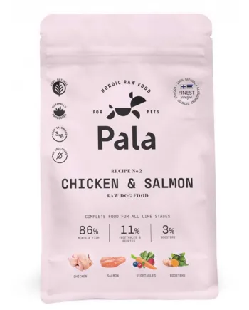 Pala Hundefoder med Kylling og Laks – Naturlig Fodermix
