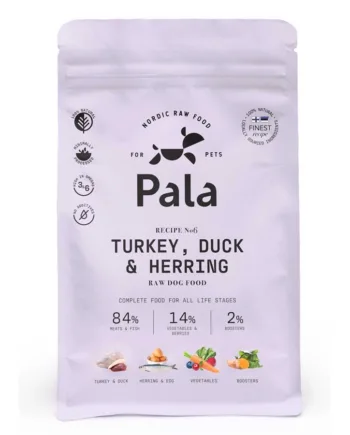 Pala Hundefoder med Kalkun, And og Sild - 1 kg Kvalitet!