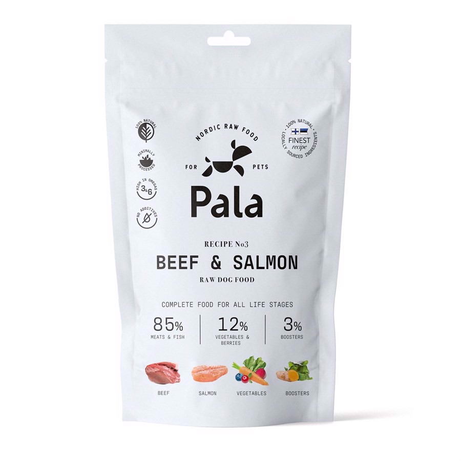 Pala Raw Hundefoder Snack med Oksekød og Laks - 100g