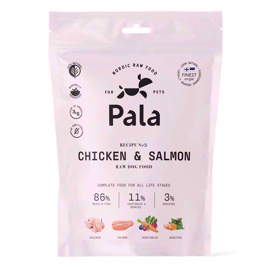 Pala Rå Hundefoder Kylling & Laks 400g – Fantastisk tilbud!