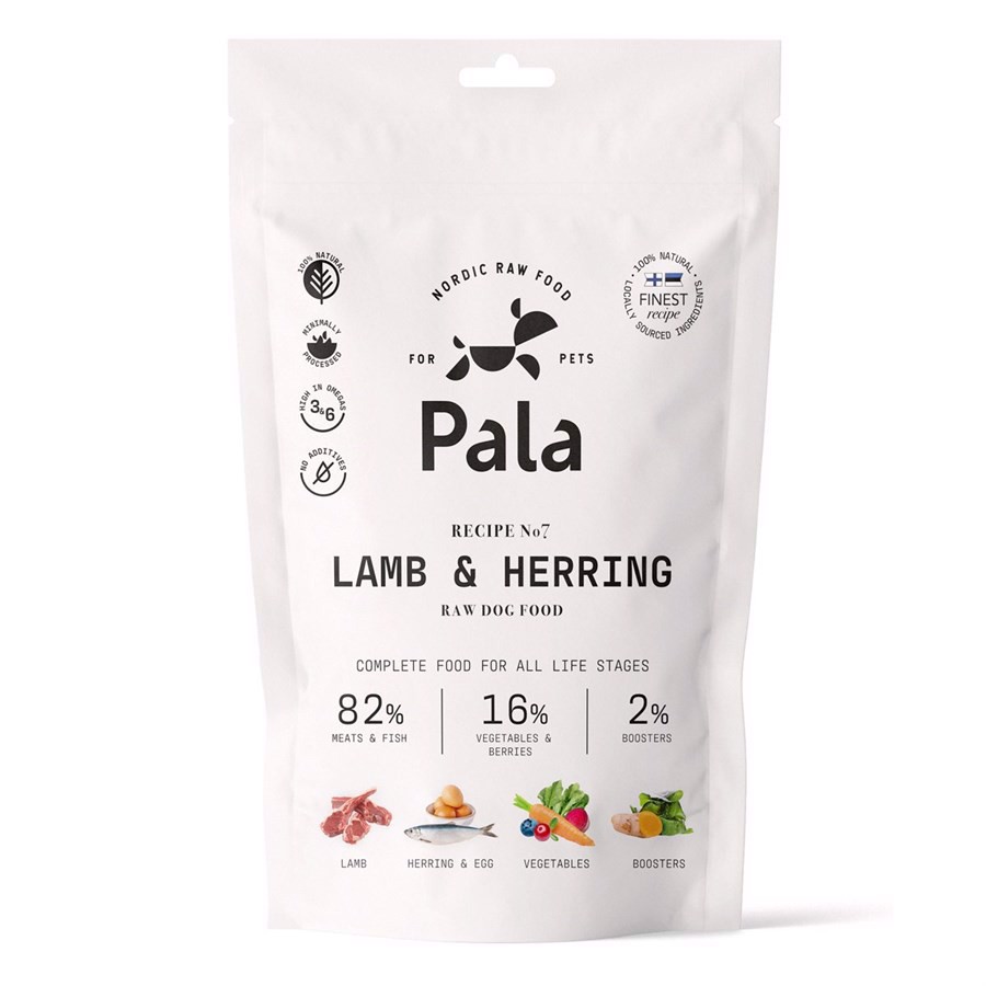 Pala Raw Hundefoder med Lam og Sild 100g - Naturlige Godbidder