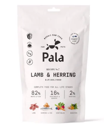 Pala Råt Hundefoder med Lam og Sild - Sund Mad 100g