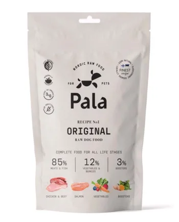Naturligt Hundefoder med Kylling, Laks og Okse 100g - Sundt!