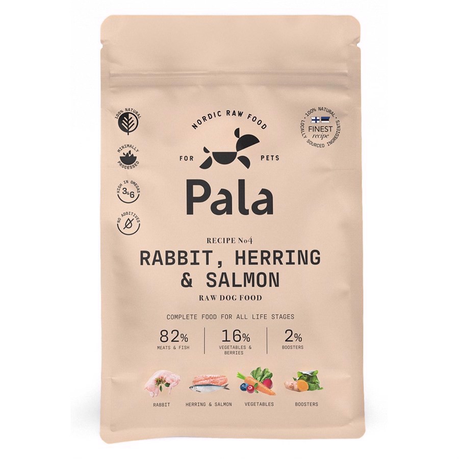 Pala Raw Hundefoder med Kanin, Sild & Laks - 1 Kg
