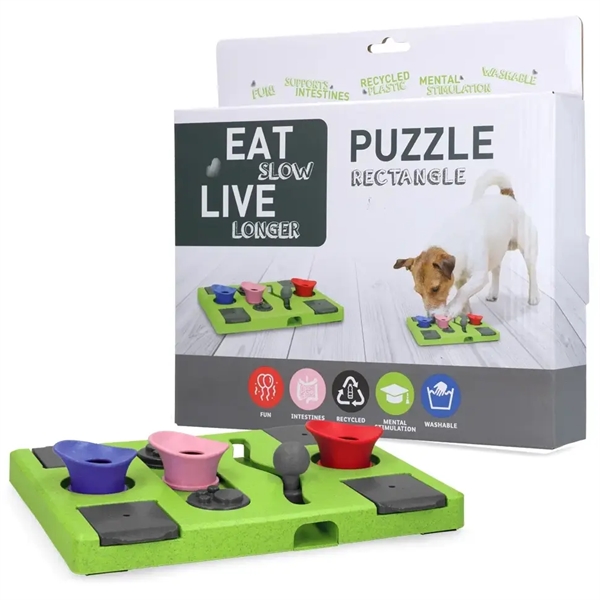 Puzzle Rectangle Hundespil – Mental Stimulation til Hunden
