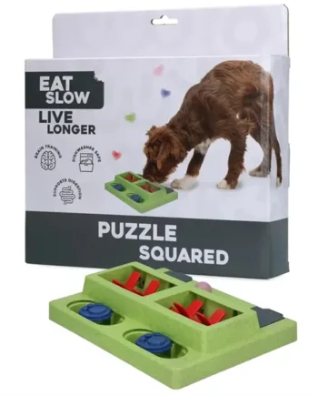 Puzzle Squared Slow Feeder til Mental Stimulering for Hunde