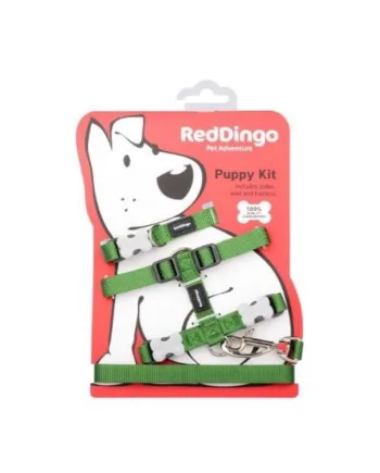 Grønt Hvalpesæt fra Red Dingo - Komfort og Sikkerhed!