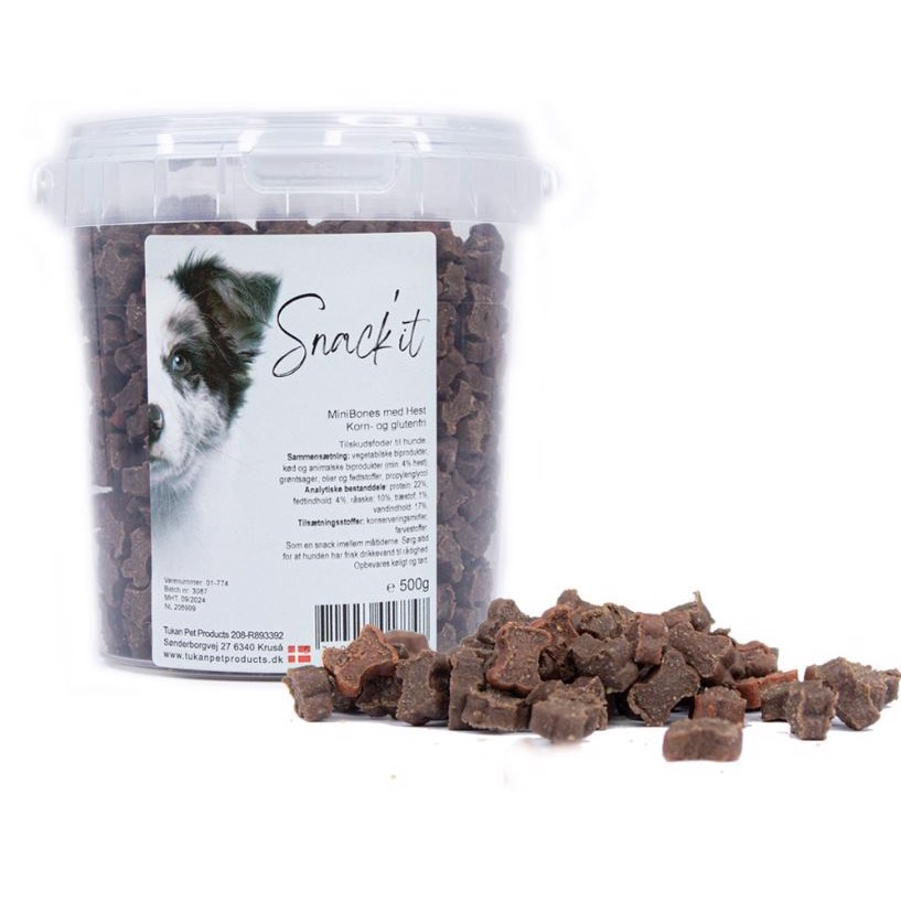 Snackit Mini Hesteben 500g – Lækre Hundegodbidder!