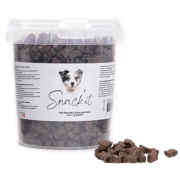 Snackit Mini Bones med Kanin 500g - Lækre Hundegodbidder