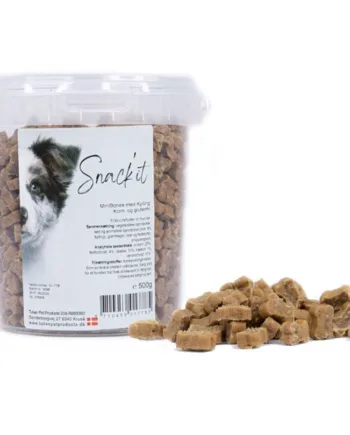 Snackit Mini Kyllingeben 500g – Uimodståelige Hundegodbidder