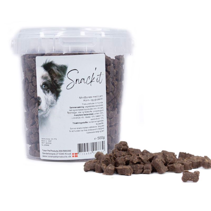 Snackit Mini Lammeknogler 500g – Uimodståelige Hundegodbidder