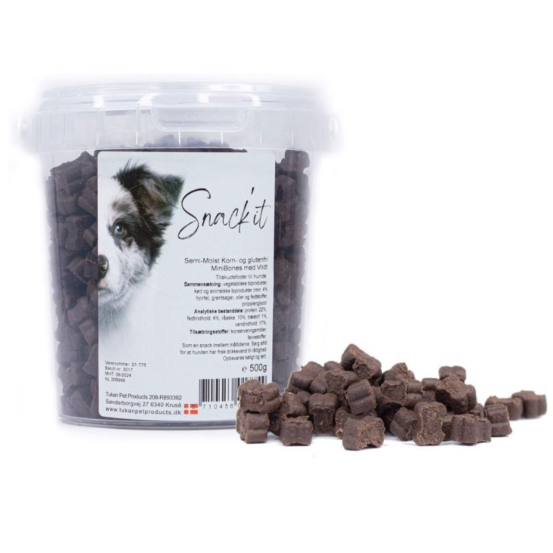 Snackit Mini Vildt Hundegodbidder 500g – Lækker Snack!