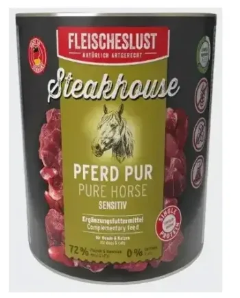 Steakhouse Pure Hest Dåsemad 800g - Kvalitetsfoder til Dyr