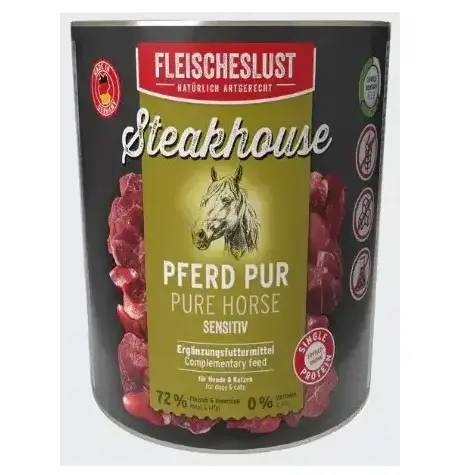 Steakhouse Pure Hest Dåsemad 800g - Kvalitetsfoder til Dyr