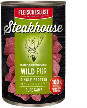 Steakhouse Pure Vildt Dåsemad til Hunde 800g - Kvalitetsfoder