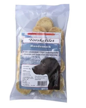 Torskefilet Chips – Sund Fiskesnack til Hunde 75g