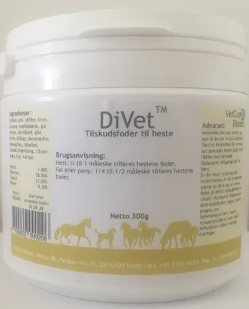 Vetcur Divet Pulver til Heste – Næringsboosttilbud 300g