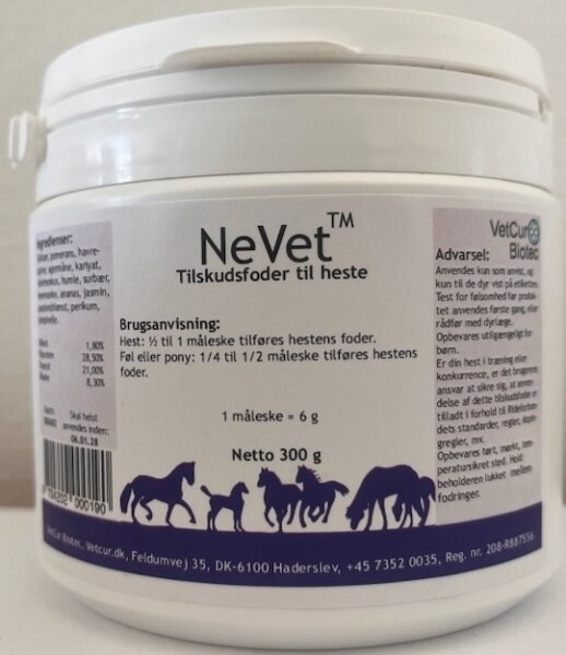 Vetcur Nevet Pulvér til Heste 300g - Specialtilbud!