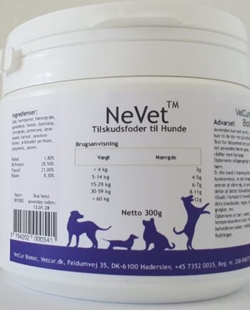 Vetcur Nevet Pulver – Naturligt Kosttilskud til Hunde 300g